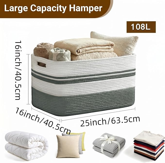 Large Laundry Basket/Hamper, Baby Blanket Basket, - Image 2