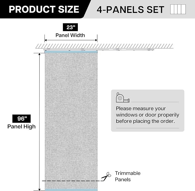 4-Panel Replacement Fabric, Light Filtering - Image 4