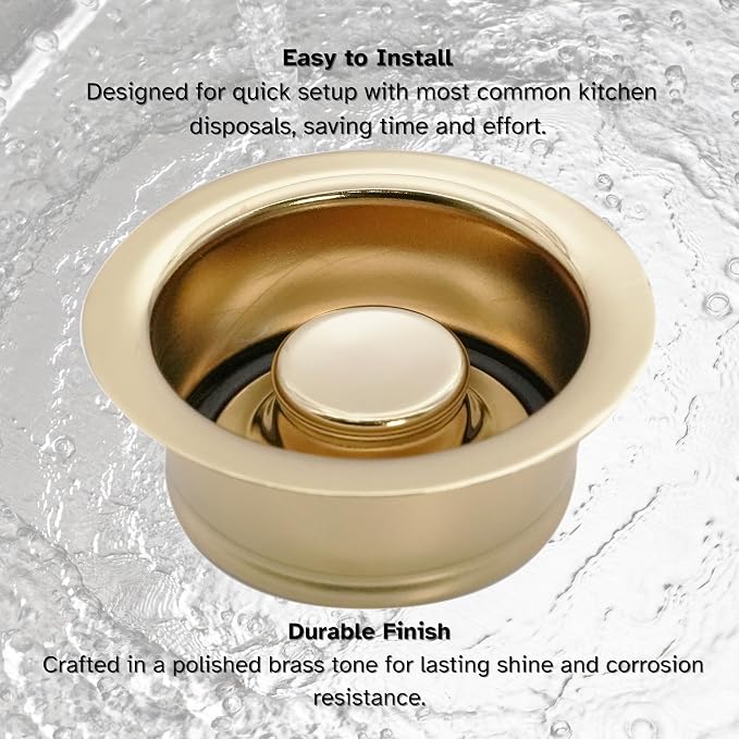 Westbrass R2089-01 4-1/4" Kitchen Sink Waste Disposal Drain Flange and Stopper - Image 7