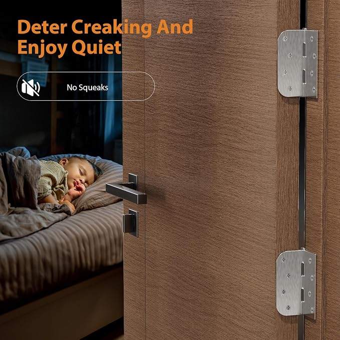 24 Pack Brushed Nickel Door Hinges, 4 Inch Heavy Duty Hinges - Image 7
