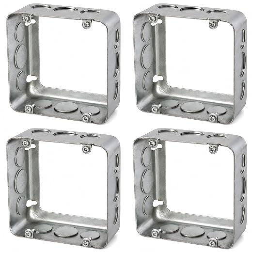4-11/16" Square Steel Work Box Extension Rings 1-1/2" Deep by OhLectric
