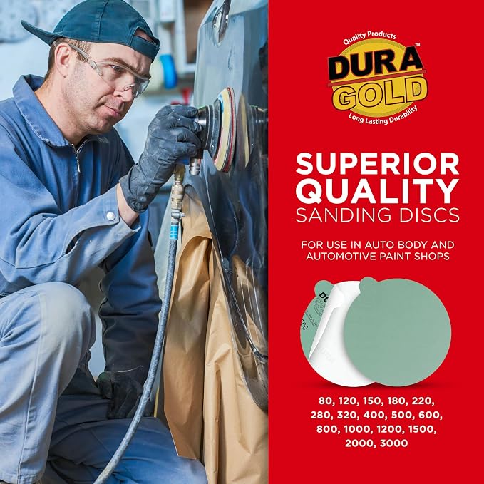 Dura-Gold Premium 6" Green Film PSA Sanding Discs - Image 4