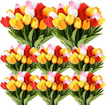 Janinka 75pcs Artificial Tulip Flowers Fake PU Tulips Faux Latex Bouquet Flower by Janinka