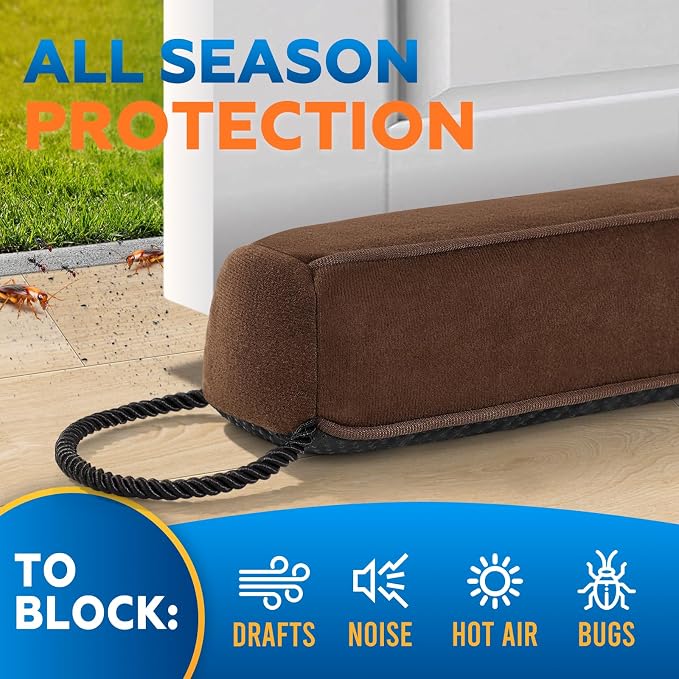 Comfyanno 36” Weighted Under Door Draft Stopper, 2.2lb Door Wind Blocker | Fits - Image 2