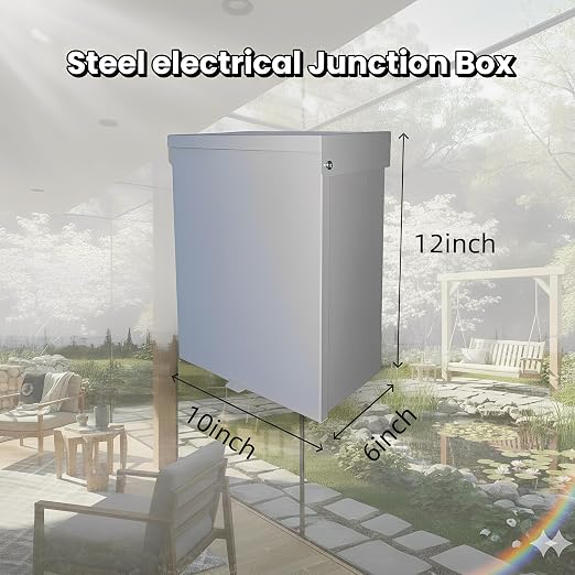 12×10×6" Metal Outdoor Electrical Box, IP66 Waterproof Lockable Enclosure | - Image 2
