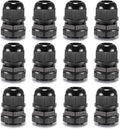 QILIPSU 12pcs 1/2" NPT Cable Gland Waterproof IP68 Nylon Cable Pass Through by QILIPSU