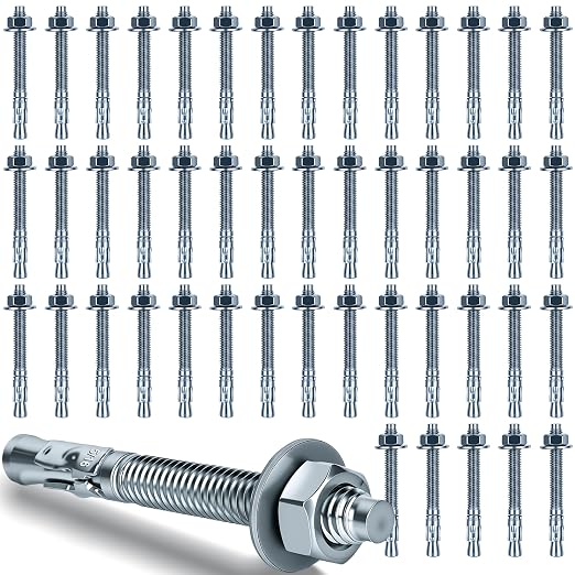 5/16 x 3 inch Wedge Anchors, Galvanized Concrete Anchors, Concrete Wall Anchors by Unknown