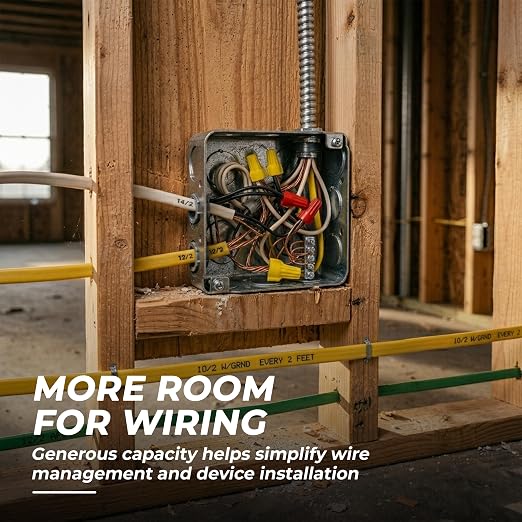 4-Pack 4" Drawn Square Electrical Box - Image 4