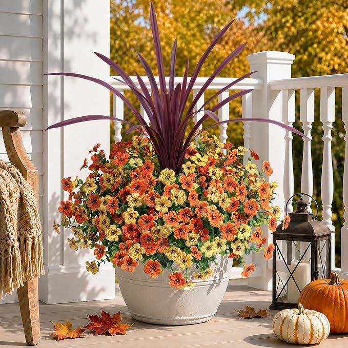 Artificial Fall Flowers Faux Mums - Image 5