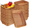 Eccliy 20 Pack Wicker Bread Baskets Woven Serving Basket, 15.8 Inch | Poly by Eccliy