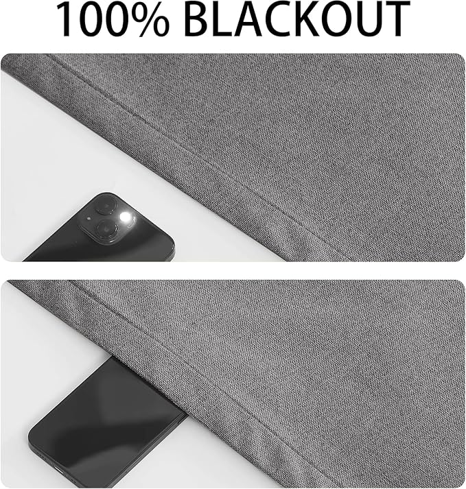 RYB HOME Grey Classroom Door Linen Curtain - Image 2