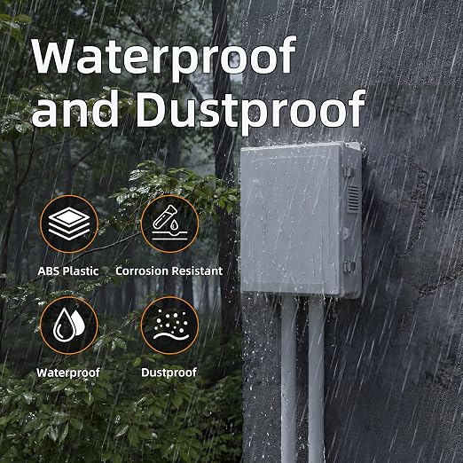Joinfworld Outdoor Electrical Box 18.1x12.6x6.4 White Waterproof | ABS - Image 3