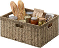 StorageWorks Extra Large Wicker Basket, Seagrass Storage Basket, Wicker Baskets by StorageWorks