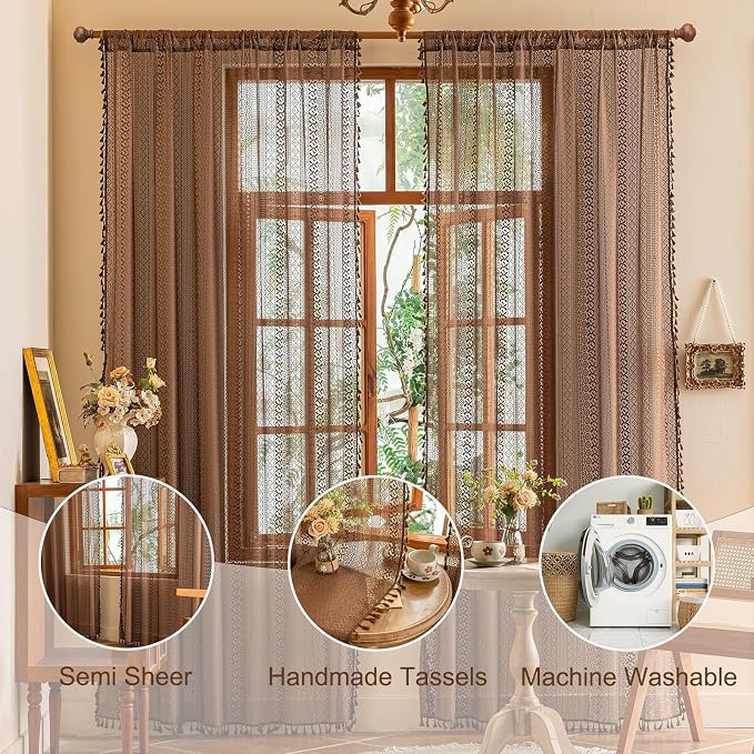 Sutuo Home Boho Curtains 2 Panels - Image 4