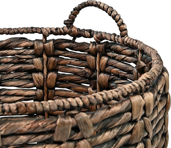 happimess Laurel Hand-Woven Abaca Storage Basket 19", Laundry Room Entryway - Image 4