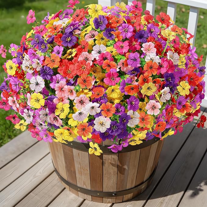 Alupssuc 48 Bundles Artificial Daisy Flowers UV Resistant - Image 2
