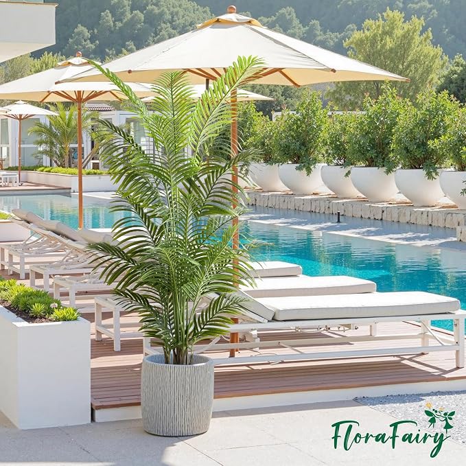 6FT Tall Artificial Palm Trees, Tropical Areca Palm | Potted Faux Plant - Image 8