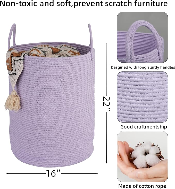 XUANGUO Rope Laundry Basket Hamper - Image 2