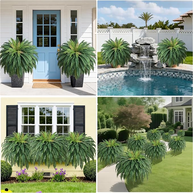 48In 96 Leaves Large Fake Ferns Plants 1Pc Artificial Ferns - Image 7