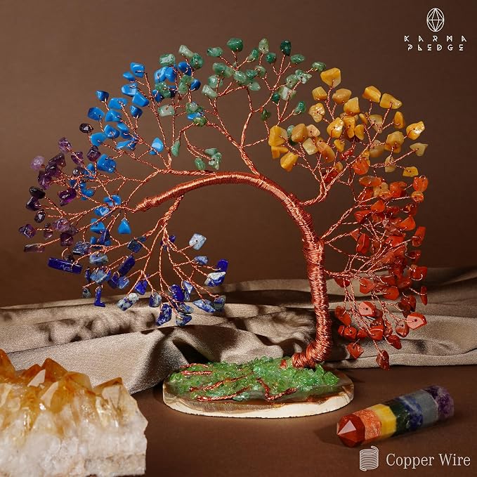 7 Chakra Tree of Life for Home, Wall Decor to Bring Money & Good Luck, Handmade - Image 5