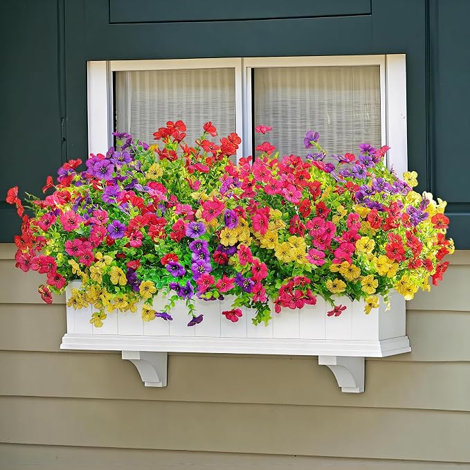 16 Bundles Artificial Fake Flowers Plants - Image 2