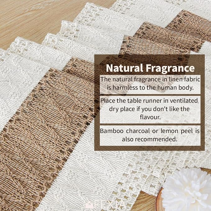 Boho Table Runner for Fall Home Decor 12x60 Rustic - Image 4