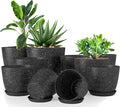 Plant Pots Indoor with Drainage 10 Pack Multi-Size Planters Spotty Black | by UTOPIAHOME