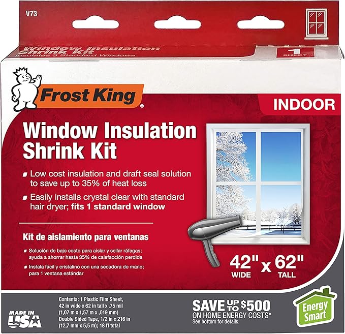 Frost King V73H SHRINK FILM WINDOW KIT, Transparent by Thermwell+Products+Co.%2C+Inc