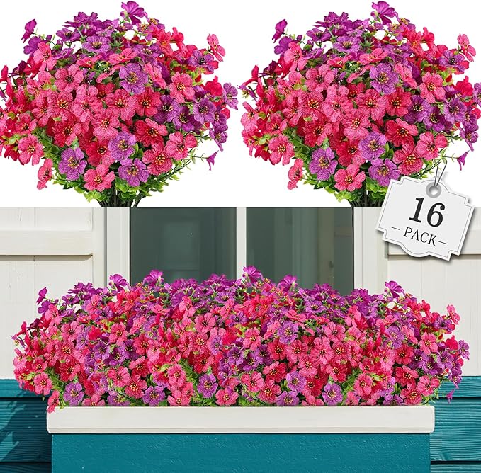 AGIRL Artificial Flowers Outdoor UV Resistant Fake Plant Garden Patio Decor | by AGIRL