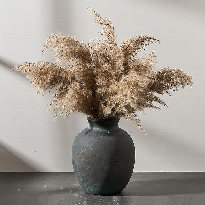 SIDUCAL Ceramic Decorative Flower Vase | 7.48 Inch Pottery Rustic Farmhouse - Image 6