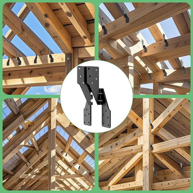 Black Hurricane Ties for Rafters, Hurricane Clips, Hurricane Brackets, - Image 5