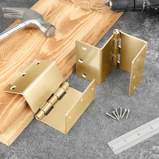 6 Pack Gold Offset Hinges 3.5 Inch Expandable Door Hinges Heavy Duty - Image 5
