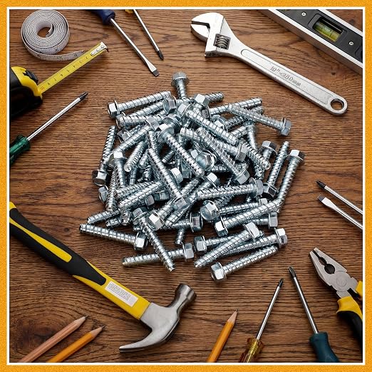 Hicarer 60 Pack 1/2 x 3 Inch Concrete Screws Galvanized - Image 7