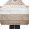 Optish 75L Large Woven Blanket Basket, Storage Basket by Optish