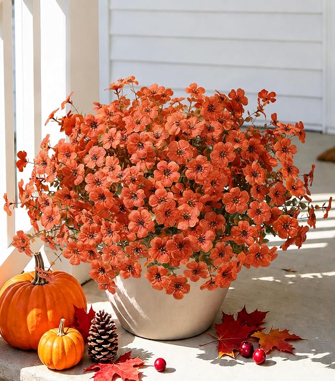 florisso Artificial Fall Flowers Fake Mums - Image 10