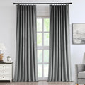 Vision Home Dark Gray Velvet Pinch Pleated Blackout Curtains 40Wx108L Inch | 2 by VisionHome