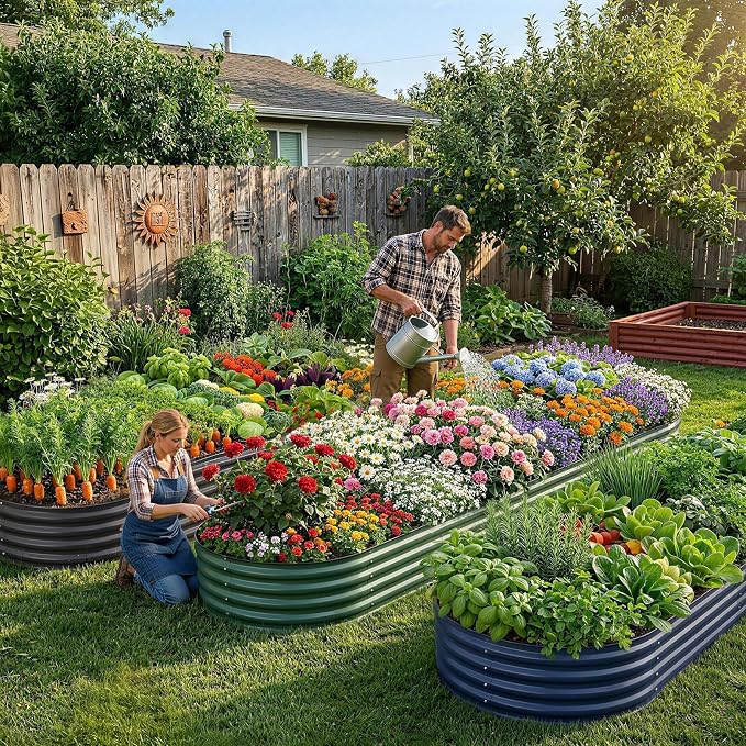 Land Guard 2 Pcs 6ft Metal Raised Garden Bed - Image 4