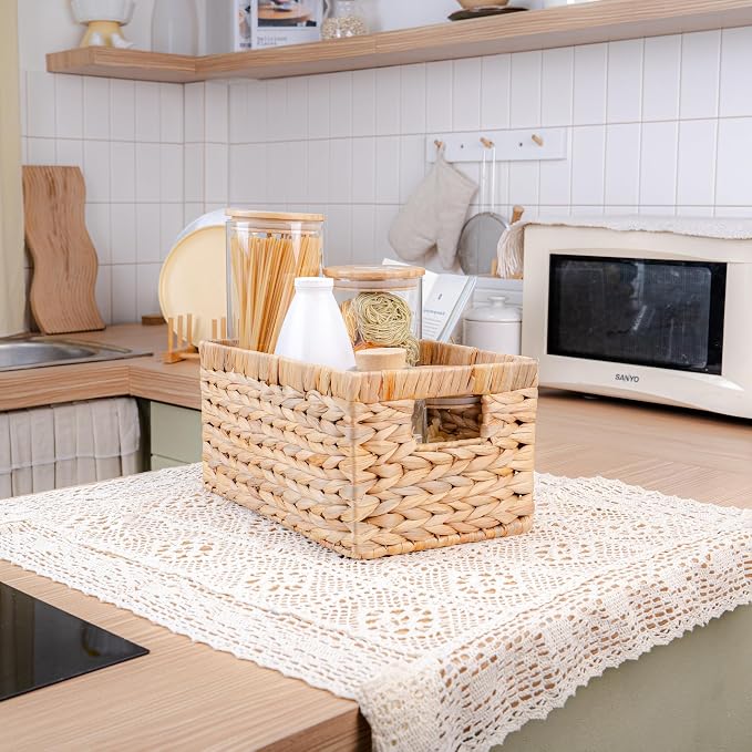 M4DECOR Set of 6 Rectangular Wicker Storage Baskets - Image 5