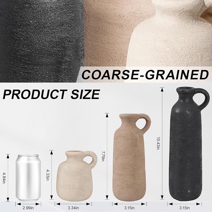 Ceramic Vase Set, Decorative Vases - Image 3
