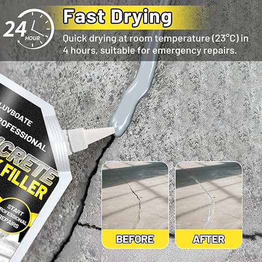 Concrete Crack Filler, 4.5LB Waterproof Self Leveling Cement Crack Filler | - Image 2