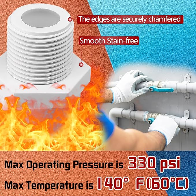 10Pcs White PVC Pipe Fittings - Image 4