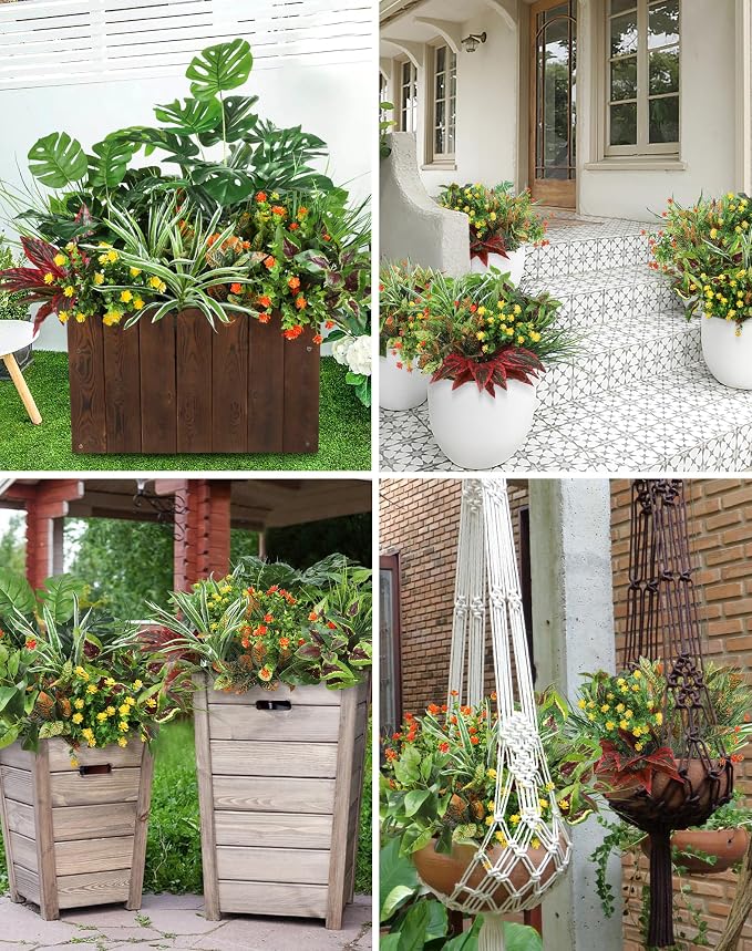 18 Pcs Artificial Plants for Outdoors Fake Greenery Stems | Faux boxwood shrubs - Image 5