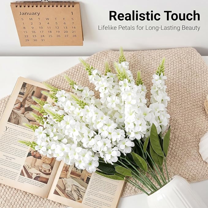 Kate Aspen 15pcs Snapdragon Artificial Flowers Delphinium Artificial Flowers - Image 8