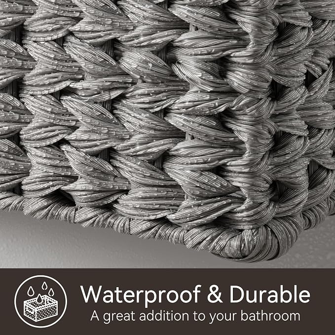GRANNY SAYS Wicker Baskets for Organizing, Waterproof Pantry Basket, Large - Image 5