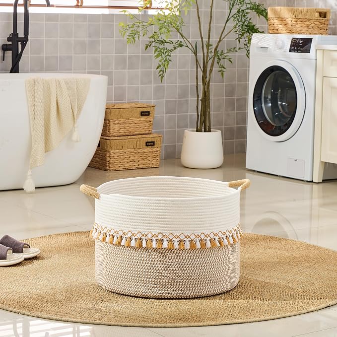 KAKAMAY Large Blanket Basket - Image 6