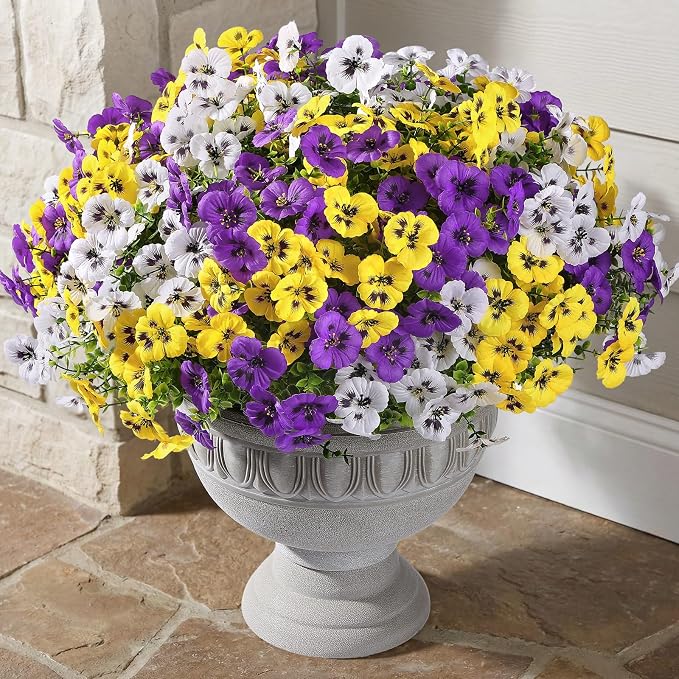 Alupssuc 24 Bundles Artificial Flowers UV Resistant - Image 3