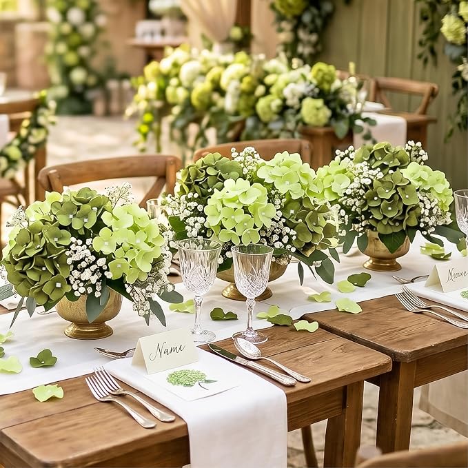 Auihiay 64Pcs Hydrangea Artificial Flowers Bulk, Faux Hydrangea Flowers | - Image 3