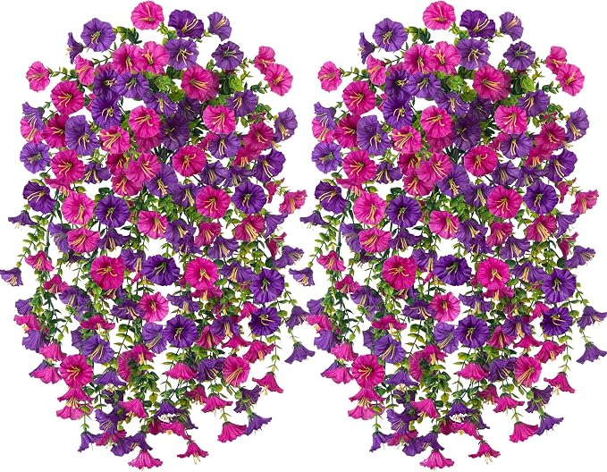 2 PCS Artificial Faux Hanging Flowers Plants - Image 6