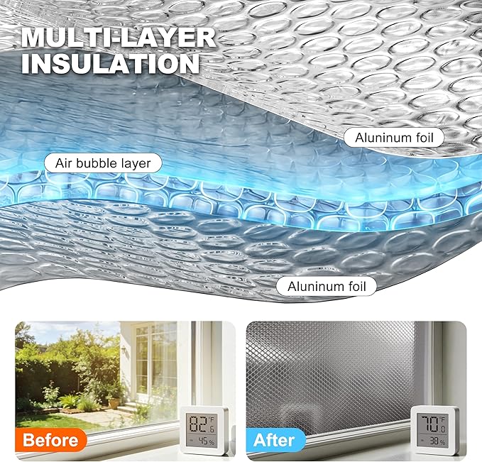 Bubble Reflective Window Insulation, Energy Saving, Temperature Protection - Image 2
