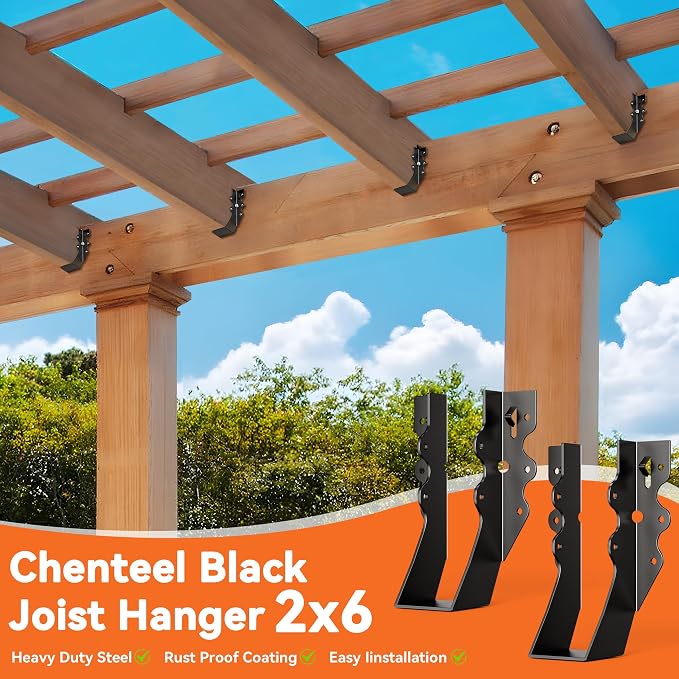 50 Pcs Black 2x6 Joist Hanger, LU26 18 Gauge Double Shear Face Mount Joist - Image 6